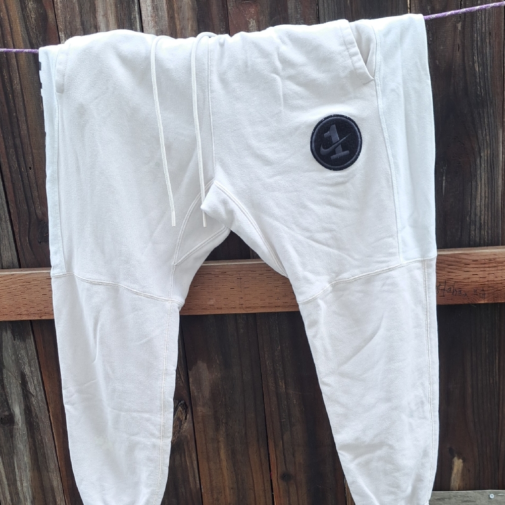 Nike Cream Joggers with Black Logo
